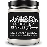 Candle Gifts for Men Funny, Boyfriend Candle, Made in USA, 9 oz, Funny Valentines Gifts for Boyfriend, Naughty Candles by Mint Sugar Candle Company