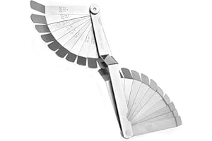 CREATIVE-IDEA Create idea Stainless Steel Feeler with 26 Blades Laser Reading Combination Feeler Offset Gauge Dual Sided Gage Metric