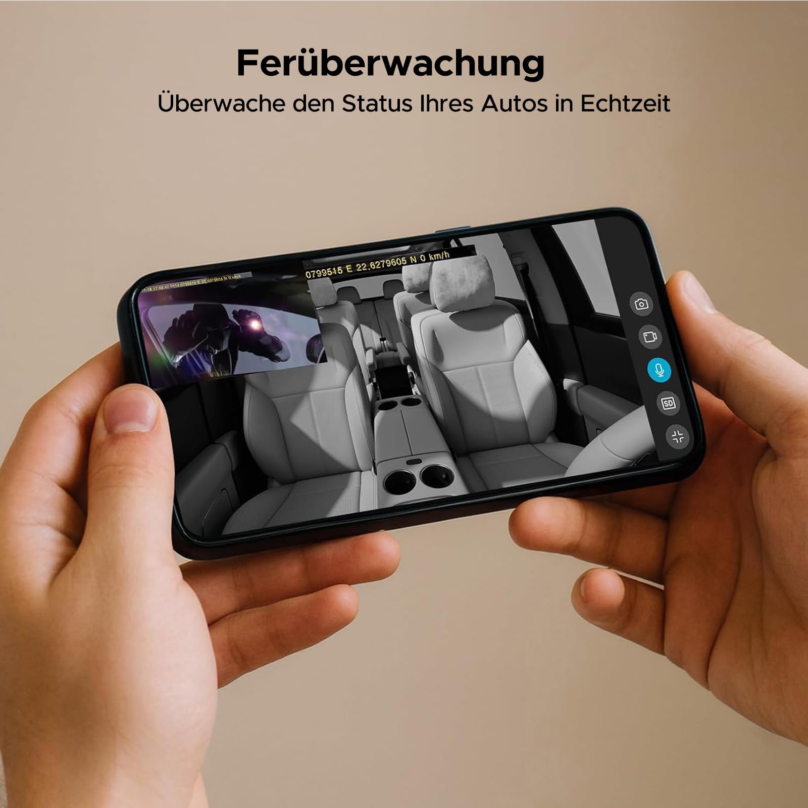 LAMTTO 4G LTE Dashcam Auto Sicherheitskamera für Diebstahl, GPS Tracker für Sicheres Fahren, Fern-Live-Ansicht Auto Überwachungskamera mit APP Alarmen & Cloud, Parküberwachung für Flotten & Familien 4