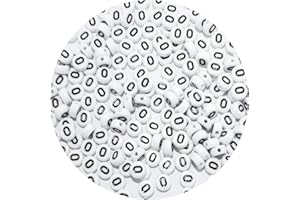 ACOFECT Round Letter Beads 4x7mm Acrylic Alphabet Beads O for Bracelets Making Keychain Jewelry DIY - 100pcs