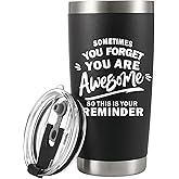 MAQLON Sometimes You Forget Your Awesome Fathers Day Cup Gifts for Dad Men Inspirational Awesome Tumbler Birthday Gifts for Men Dad Father Husband Boyfriend Best Friend Black 20oz
