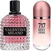 AFLUXE Women's Perfume Combo Set Milano Women&717 Sexy Women Floral Fruity Fragrance Eau De Parfum Elegant 100ml Bottle Natural Spray Each for Daily Used