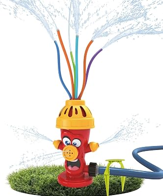 Aspersor de Agua Boca de Incendios Rojo para niños