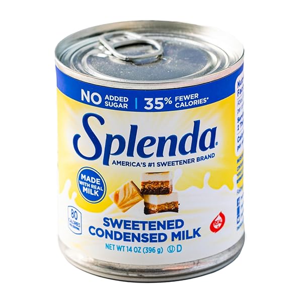 SPLENDA REDUCED CALORIE SWEETENED CONDENSED MILK, NO SUGAR...