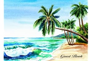 Guest Book: Beach House Guest Book, Visitor Guest Book for Vacation Home, Airbnb, B&B, VRBO, Vacation Rentals
