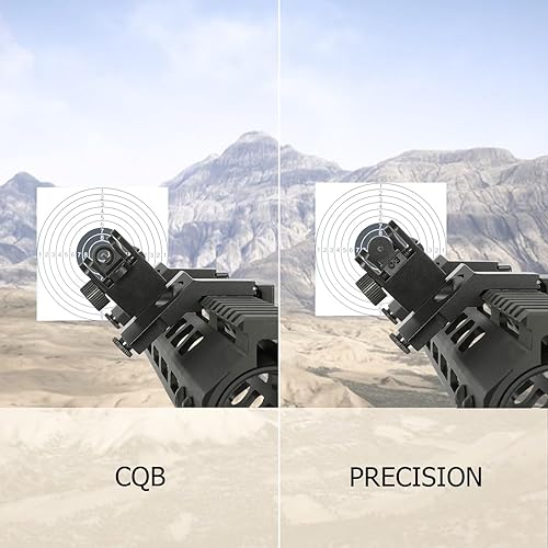 45 Degree Offset Flip Up Iron Sights - Rapid Transition Front & Rear Backup Sights Black