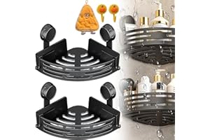 Triangle Suction Cup Corner Shelves, 2026 No Drilling Bathroom Storage Rack, Corner Shower Shelf Suction Cup Shower Caddy Cor