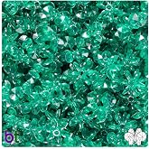 BeadTin Forest Green Transparent 12mm Sunburst Craft Beads (450pcs)