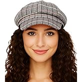 Newsboy Hats for Women Vintage Plaid Newsboy Cap Beret Paperboy Hat Fall Hats Spring Winter