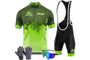 Cycling Jersey Men Set Bib Shorts Padded Cycling Clothing Set Lightweight Mountain Bike Road Bicycle Shirt