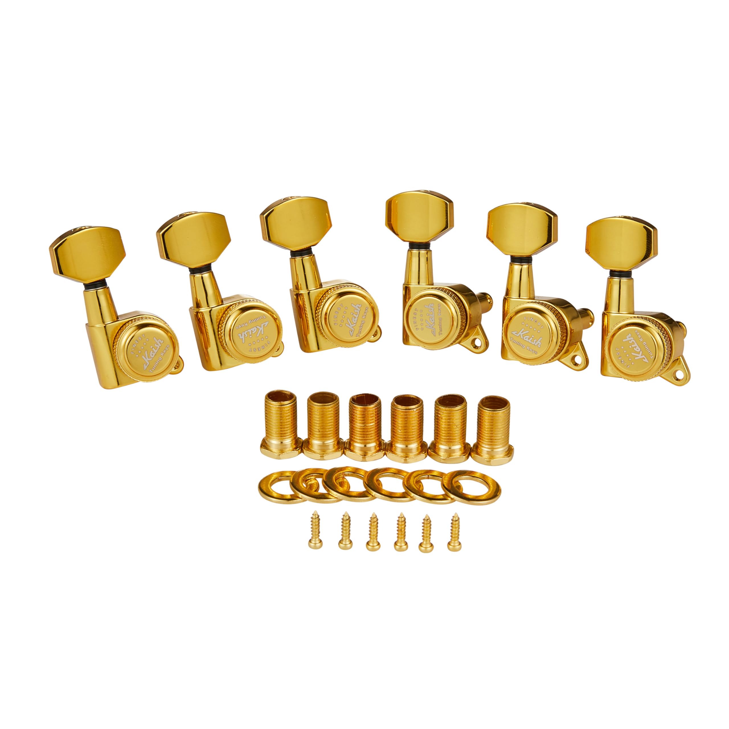 Photo 1 of Guitar Locking Tuners 18:1 Guitar Tuning Keys Pegs Locking Tuning Machines Heads for Strat/Tele/Les Paul Electric/Acoustic Guitars Gold Right