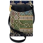 Danny K. Women's Tapestry Crossbody Cell Phone or Passport Purse, Handmade in USA | Cell Phone, Handmade, in USA