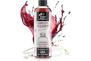 Caribbean Gem Ultrasonic Cleaner Solution Concentrate - Highly Concentrated All Purpose Cleaning Solution for All Ultrasonic Machines - USA Made Plant Based Eyeglass and Jewelry Cleaner, 8 floz