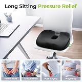 AUVON Donut Pillow Seat Cushion Memory Foam for Hemorrhoids Coccyx Tailbone Pain view 2