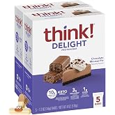 Think! Bar Cho Mose Pie Delight &ndash; 6 oz Protein Bars High Protein &ndash; Keto Protein Bars Low Carb &ndash; Low Sugar Snacks and Gluten Free Protein Bars &ndash; 2 Pack with a Random Item &ndash; 3 items