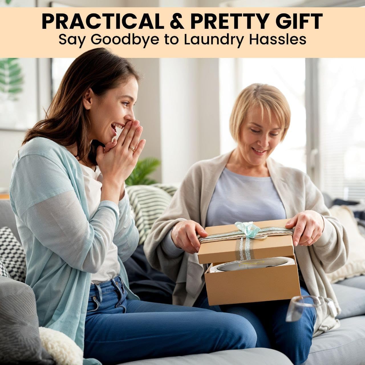 small portable washing machine15L with Spin Basket – Small Washer portable for Underwear, Delicate Clothes, and Light Laundry – Ideal for Apartments, Dorms, Hotels, and Camping.