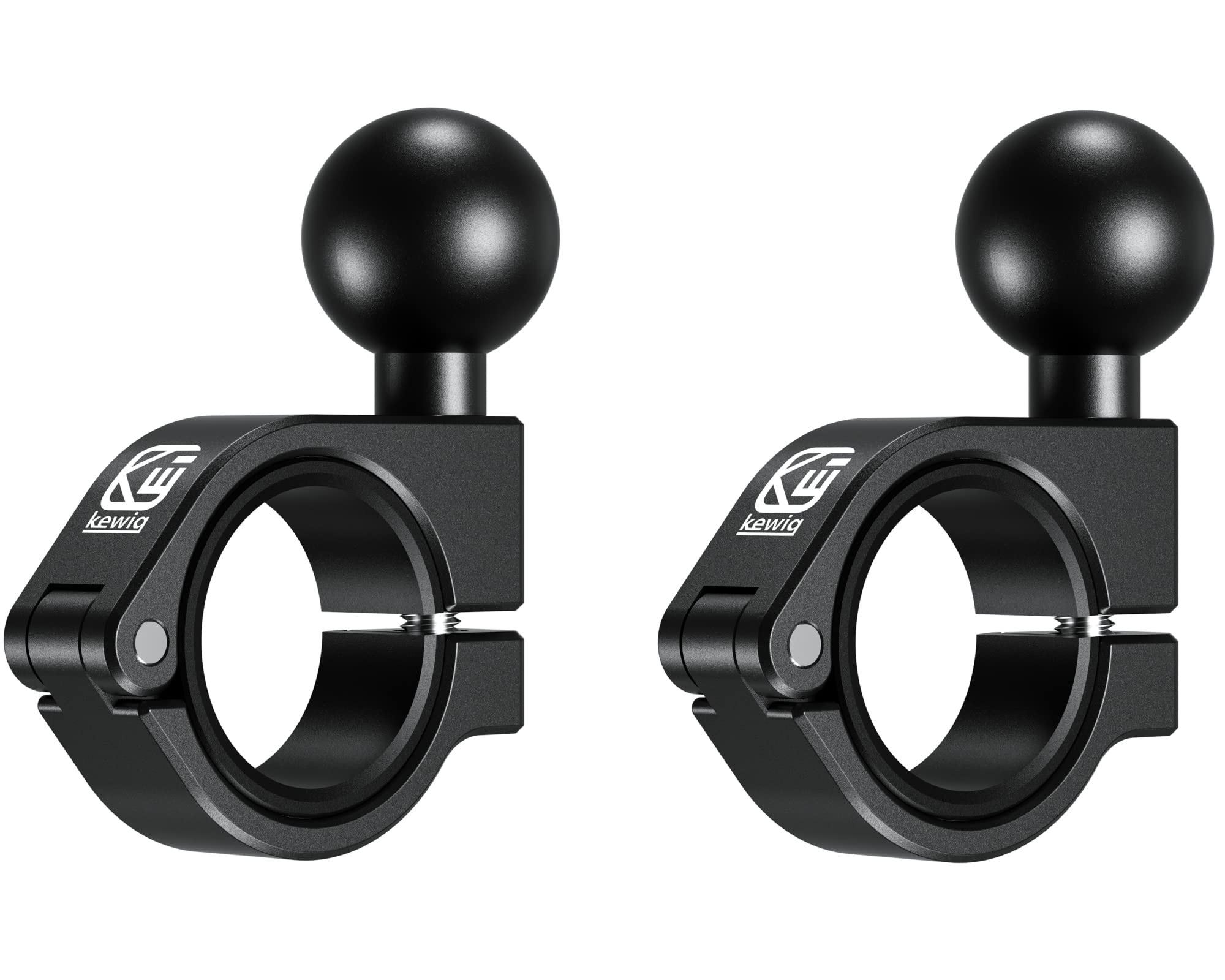 Photo 1 of BRCOVAN 2PCS, 1'' Ball Mount, Aluminum Alloy Handlebar Clamp Base, Fit for Round Rails 0.875'' / 1'' / 1.125'' / 1.26'' in Diameter, Compatible with RAM Mounts B Size 1 Inch Ball Double Socket Arm