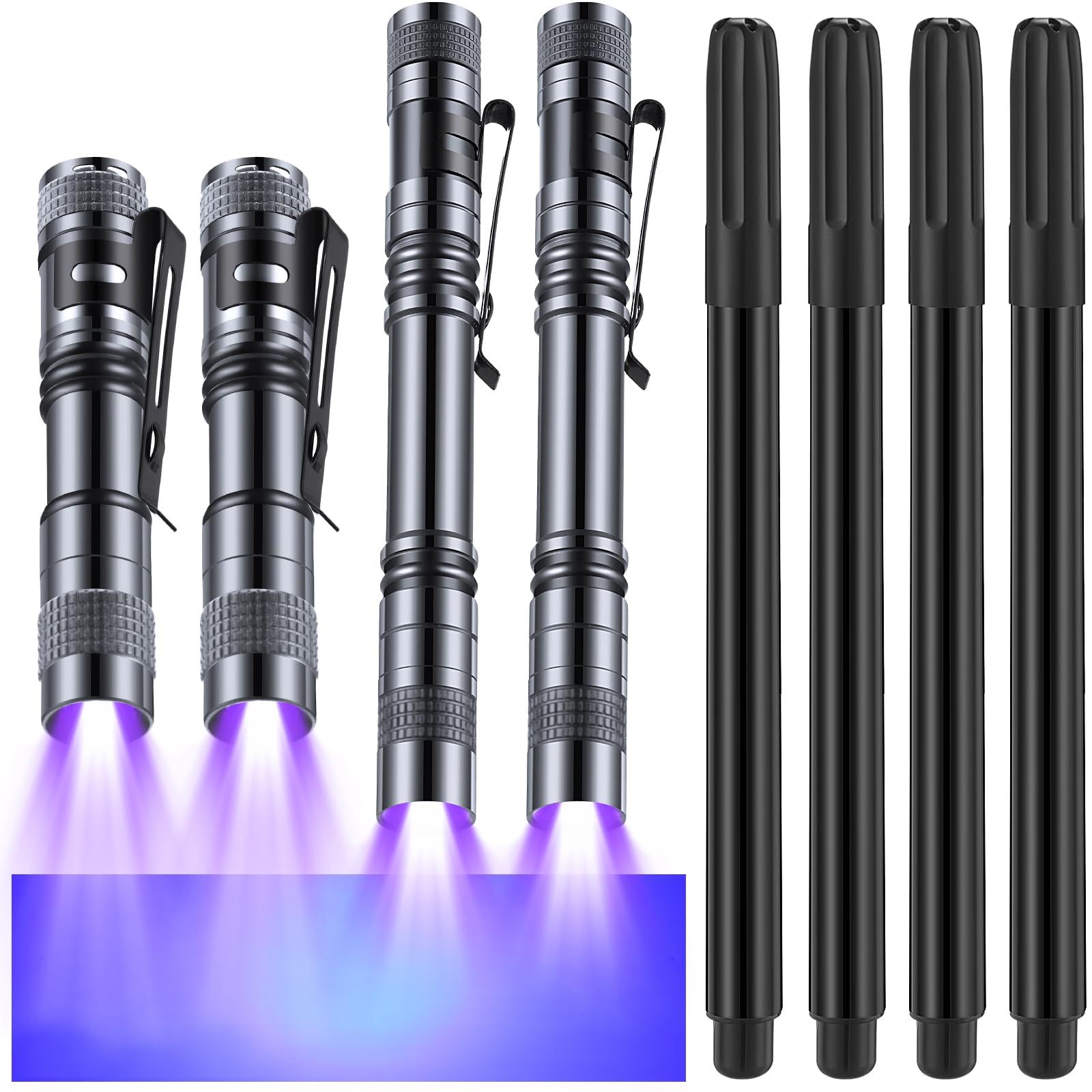 View 1 of *MISSING PARTS - see clerk notes*
Tegeme 8 Pcs Black Light Markers Set 4 Invisible Ink Pen 4 Mini UV Flashlights Invisible Ink Marker Disappearing Pen for Spy Gadgets Secret Message Gift Party Favors(Grey and Black)