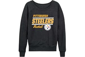 Team Fan Apparel NFL Womens Crew Neck Light Weight, Gameday Apparel, Slouchy Fit Raglan Crewneck Pullover for Women