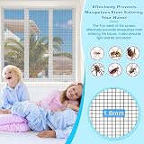 BUZIFU Window Screen Mesh 90x500cm Fiberglass Insect Net Grey view 4