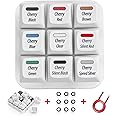 Griarrac Cherry MX Key Switch Tester Mechanical Keyboard Sampler Switch Testing Tool Kit, with Puller and O Rings (9-Key Printed PBT Keycap)
