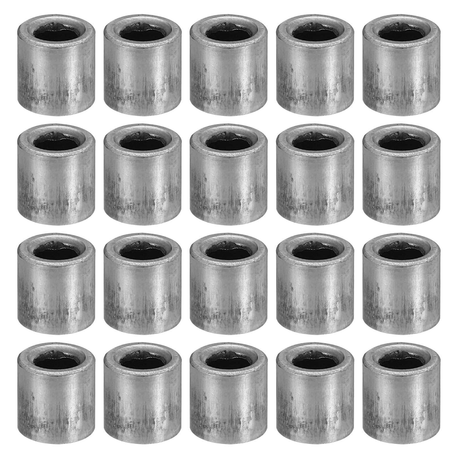 PATIKIL M5 Steel Spacers, 20 Pcs Metal Spacers Steel 5mm ID x 10mm OD x 10mm L Carbon Steel Spacer Screw Standoff Round for 1/5in or M5 Screw Bolts