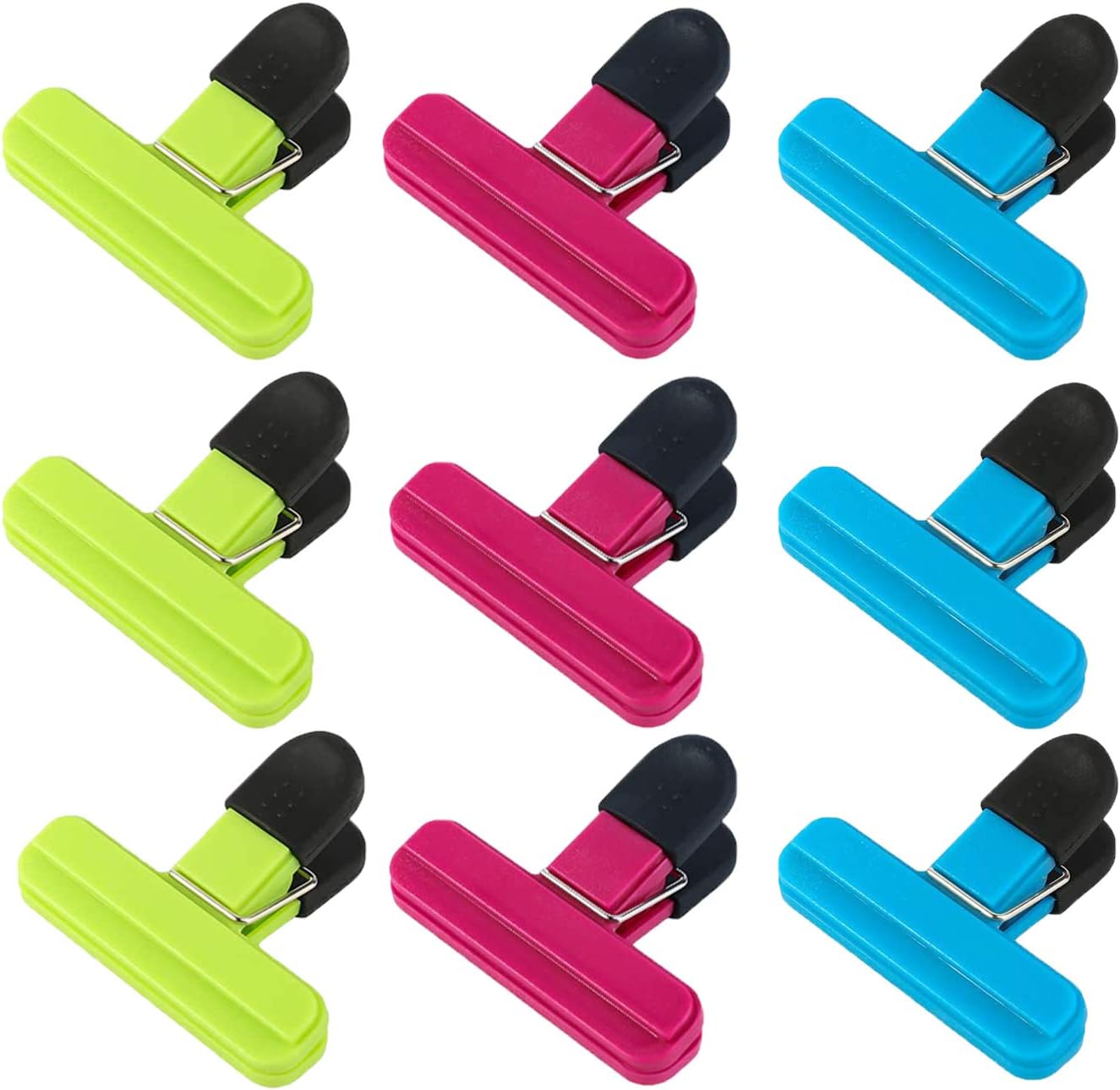 Food Bag Clips, Netume 9 Pcs Plastic Food Storage Clips Sealing Clips