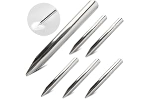 TUNQISM 6pcs 6-inch Laboratory Spatula, Stainless Steel Laboratory Shovel, Round Pointed Spatula, Laboratory Curved Metal Head Spoon, Used for scooping and transferring Mixed Powder