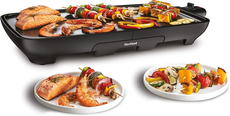 Málaga, Plancha de Asar de 2000W, Grill Eléctrico Antiadherente XL