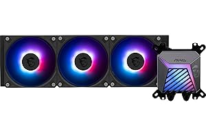 MSI MAG CORELIQUID A15 360 - AIO ARGB CPU Liquid Cooler - 360mm Radiator - AM5, LGA 1851 Ready - 3X 120mm ARGB PWM Fans, Blac
