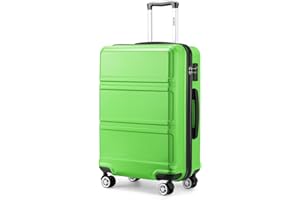 Kono 20'' Carry on Luggage Lightweight with Spinner Wheel TSA Lock Hardside Luggage Airline Approved Carry on Suitcase Apple Green