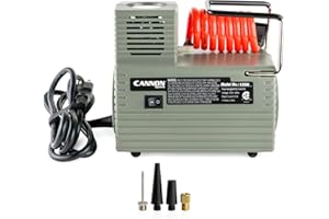 Cannon Sports Electric Ball Inflator Pump with Pressure Gauge – Powerful 1/8 HP Oil-Less Compressor, Inflates Balls, Exercise