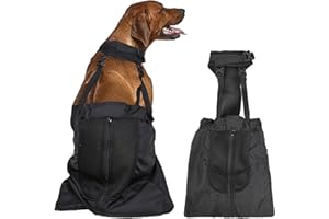 NASOFIR Drag Bag for Paralyzed Dogs Rear Legs, Indoor Dog Wheelchair Alternative for Disabled Pets Back Rear Legs, Adjustable Pet Injuries Protection Bag Protects Chest and Limbs(L)