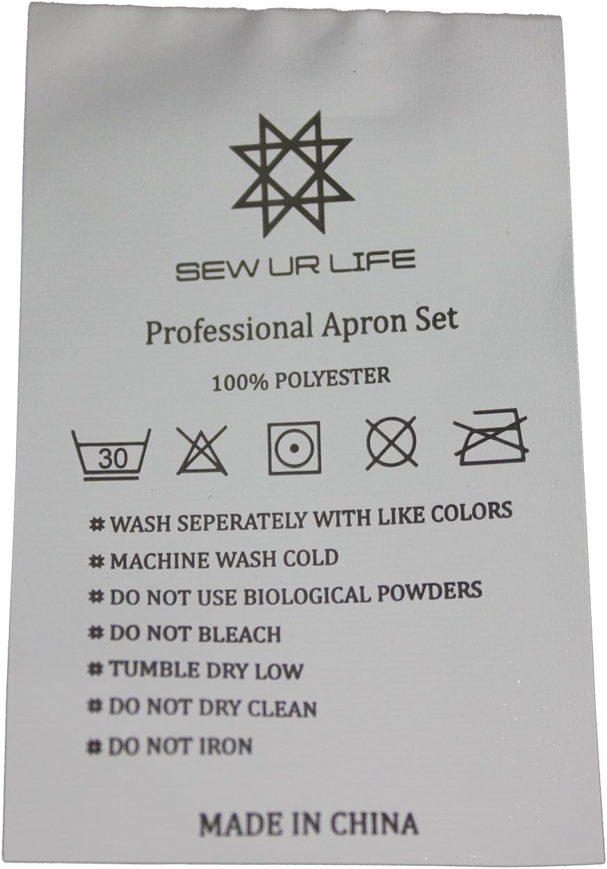 SEW UR LIFE Waterdrop Resistant 3 Big Pockets Navy Waist Apron (2 Set) Kitchen Restaurant Bistro Cafe Bar Pub Cake Shop Bakery Unisex Half Aprons for Chef, Baker, Servers, Waitress, Waiter: Home & Kitchen
