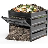 Compost Bin Outdoor -285 Gallon Metal Mesh Rust-Proof Coating Composter | Trellume Painted Finish Large Compost Bin for Producing Fertilizer from Kitchen Waste and Fallen Leaves