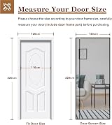 Yotache Side Opening Fly Screen Door 120 x 220 cm Mosquito Net Curtain view 3
