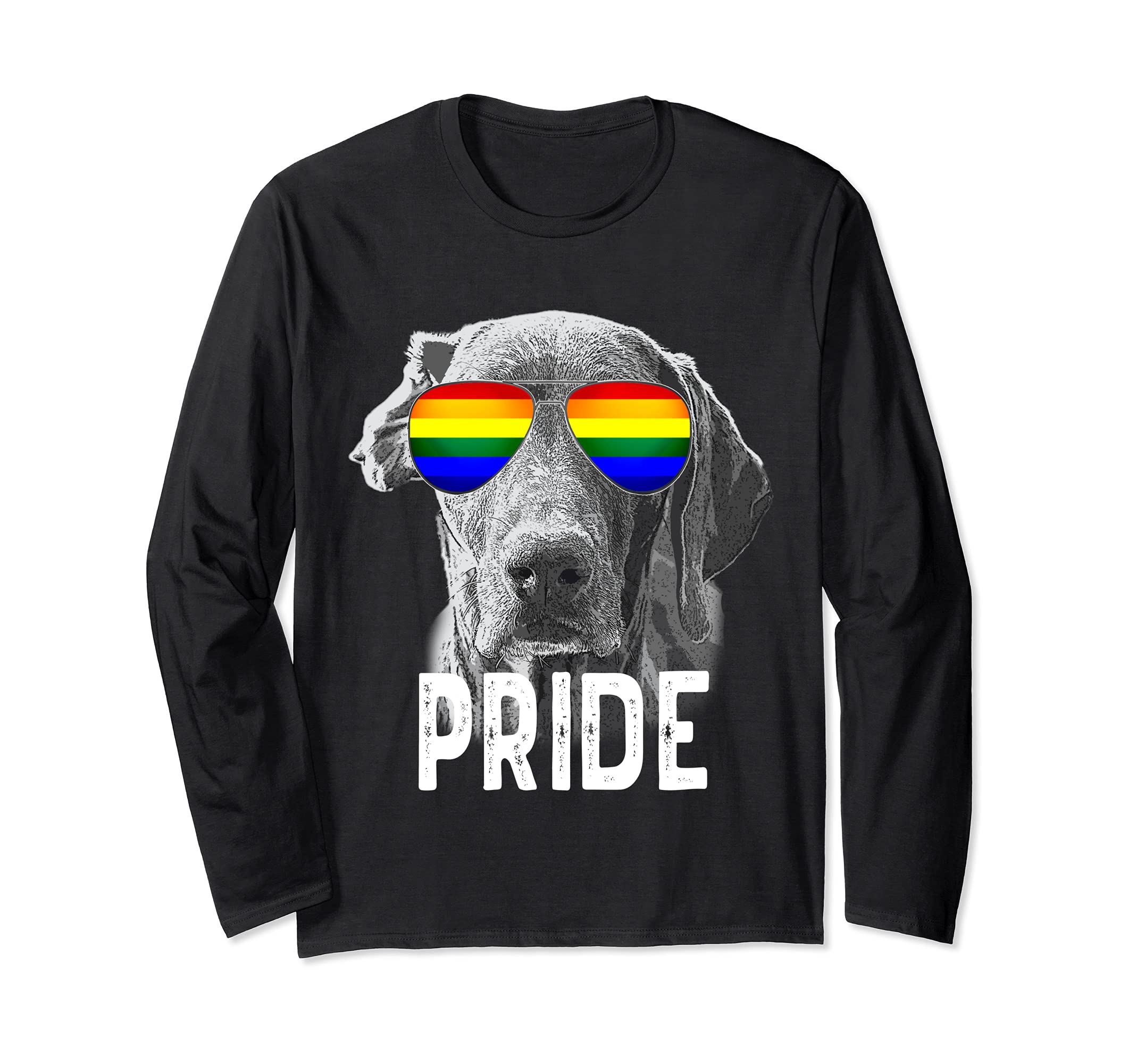 Gay Pride Great Dane Dog LGBT LGBTQ Funny Long Sleeve T-Shirt