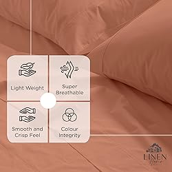 Linen Home 100% Cotton Percale Weave Fitted