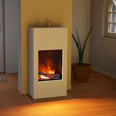 Bergamo Simplico Opti Myst Elektrokamin Kaminofen Kamin Weiss Wandmontage Standmontage Ohne Heizung Mit Alubett Silber Dekoholz Amazon De Kuche Haushalt