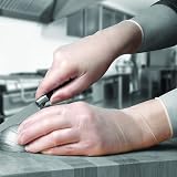 REAL ACCESSORIES New Clear Vinyl Gloves Medium 100pcs Powder Free Box view 3