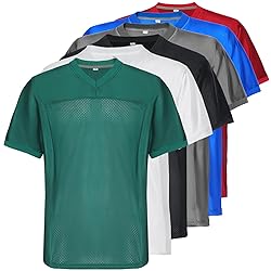 Aumudle Men Blank Plain Football Jersey Practice
