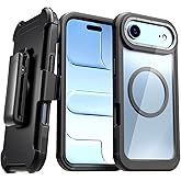 Designed for iPhone 17 Air Case with Belt Clip Holster, Kickstand Slim Cover Compatible with Magsafe Chargers - Phone Case for iPhone 17 Air - Black