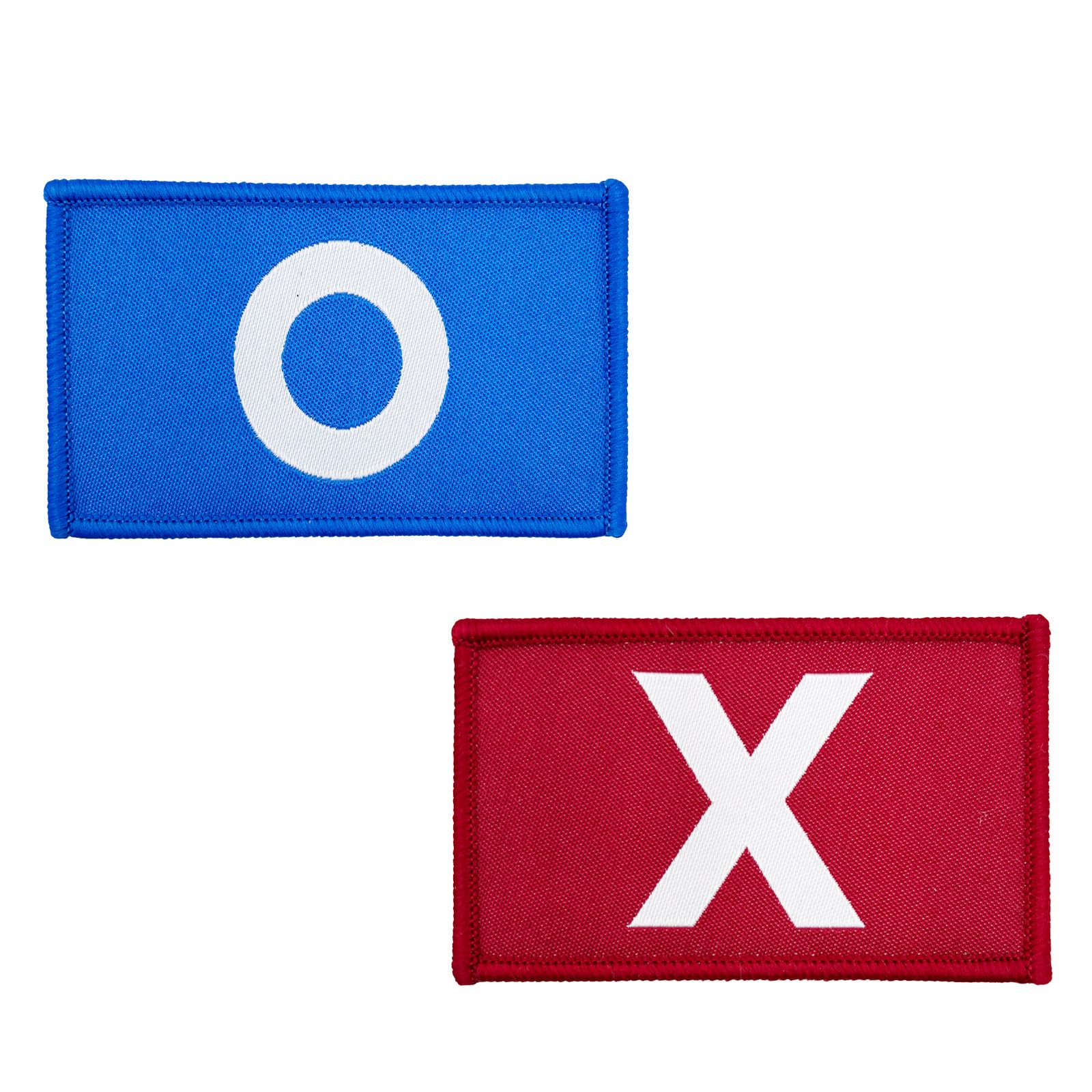 Photo 1 of 3'' Halloween Game Costume Cosplay Patches, Red X Sign and Blue O Sign Woven Iron on Patches