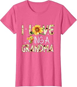 I Love Being A Grandma Sunflower Bee Mother's Day T-Shirt