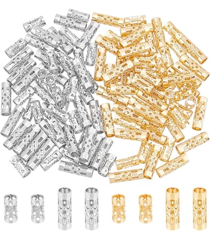 Lot De 50 Perles D'espacement Incurvées Résistantes Au