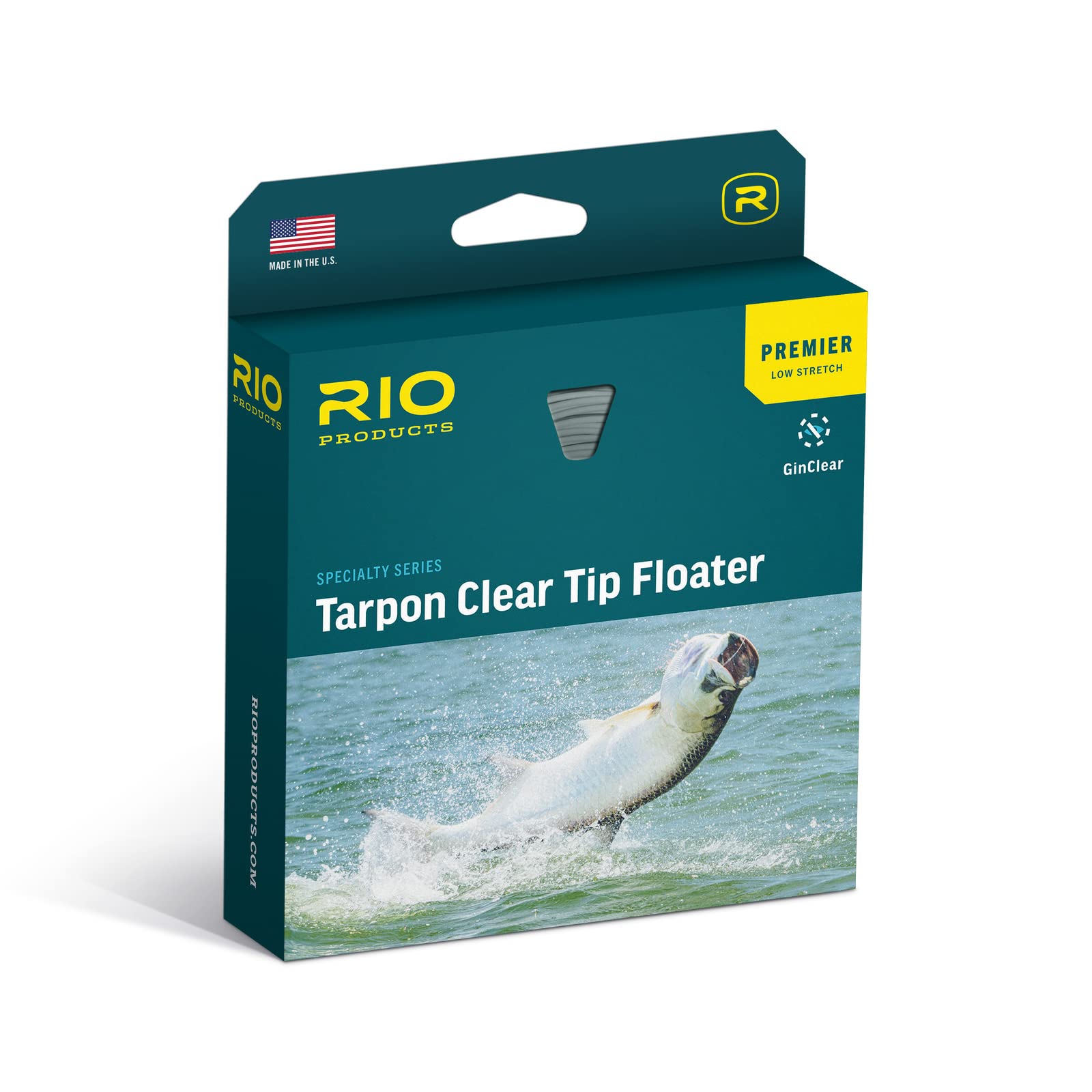 RIO Products Premier Tarpon Clear Tip Floater, Saltwater Fly Line, Low Stretch, WF11F