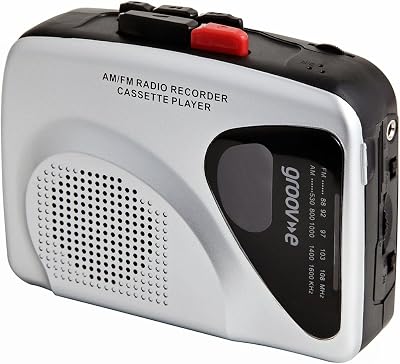 Groov-e Portable Cassette Player Recorder AM FM Radio Speaker Mic 3.5mm Jack