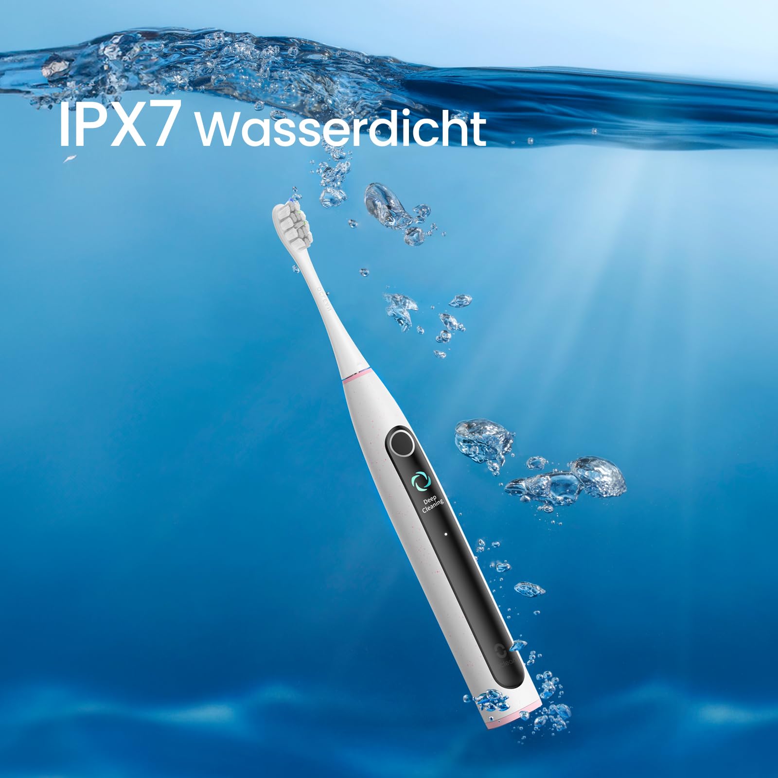 Oclean X Lite elektrische Zahnbürste Gift Set Grau, Schallzahnbürste mit 1+2 Ersatzbürstenköpfe, Ein Knopf Bedienung, IPX7 Wasserdicht Electric Toothbrush mit 5 Putzprogrammen, Timer und Reise Etui 9