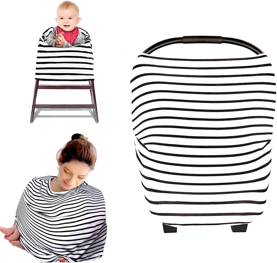 Kyapoo Nursing Breastfeeding Cover, Multi Use Carseat Cover and Scarf, Baby Car Seat Cover, Canopy Infinity Stretchy Shawl