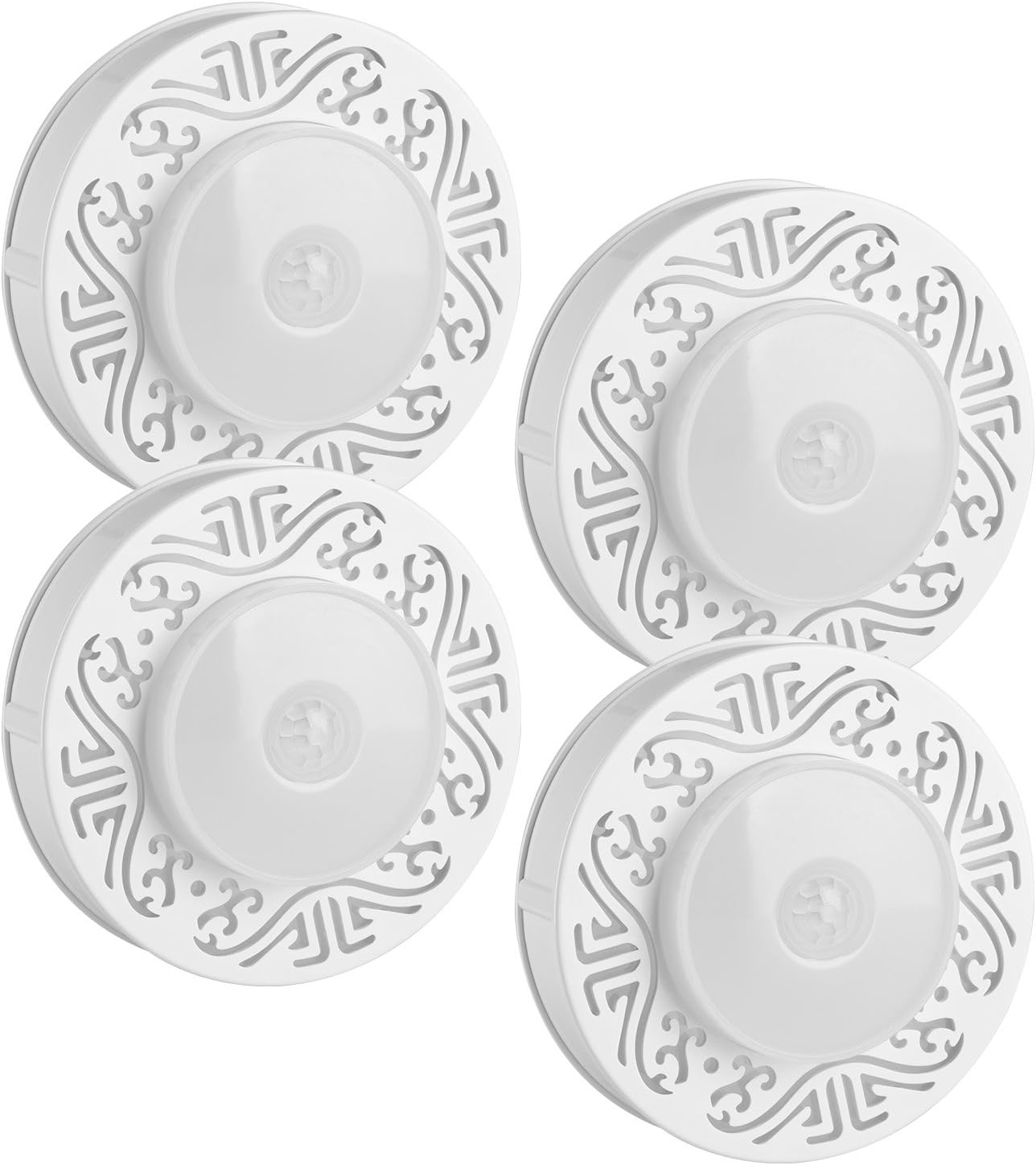 Battery Motion Sensor Night Light, Warm White LED, Stick to Hallway, Stairs, Bathroom, Bedroom etc, Phoenix Design, Energy Efficient, 4-Pack